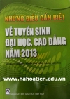 Những điều cần biết về tuyển sinh Đại học, Cao đẳng năm 2013